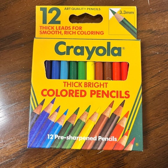 Crayola Other - Rare Vintage Crayola Mini Colored Pencils 12 Ct 1987 3.3mm